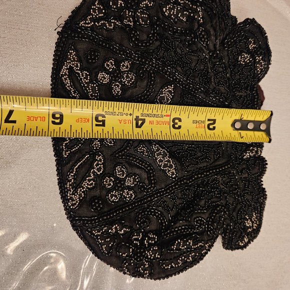 Vintage Black Beaded Wristlet - Picture 7 of 9